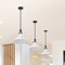 Nuvo Zelda 1-Light Pendant, E26 60W, Black, White Metal Shade, Faux Leather Straps 60/7647 - alternate 8